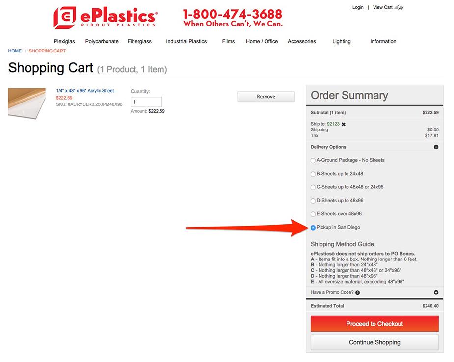 ePlastics® Order Information Instructions