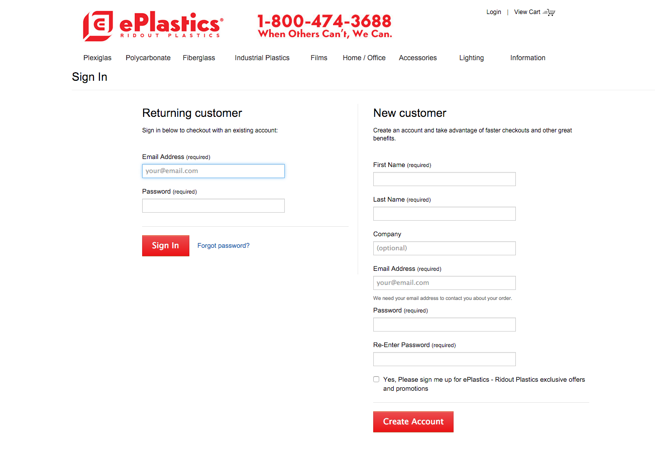 ePlastics® Order Information Instructions