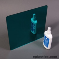 teal plexiglass mirror