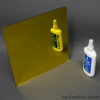 yellow plexiglass mirror