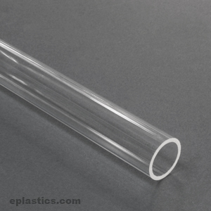 1/4 ID x 1/2 OD x 12 L Clear Extruded Acrylic Rigid Round Tube Pack of 10
