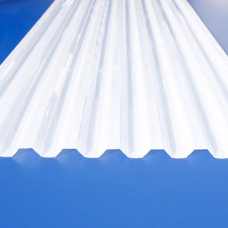 0 031 X 26 X 96 White Greca  Corrugated Polycarbonate  