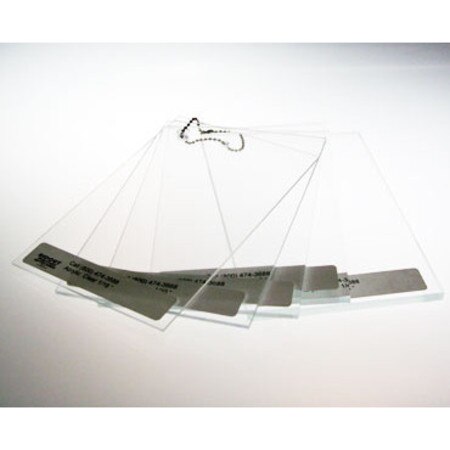 clear plexiglass samples from 1/16 to 1/4" thick